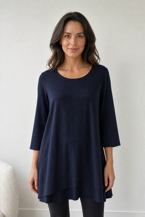 T Tahari Tops - Tahari Navy Blue Women's Long Sleeve Top 2X